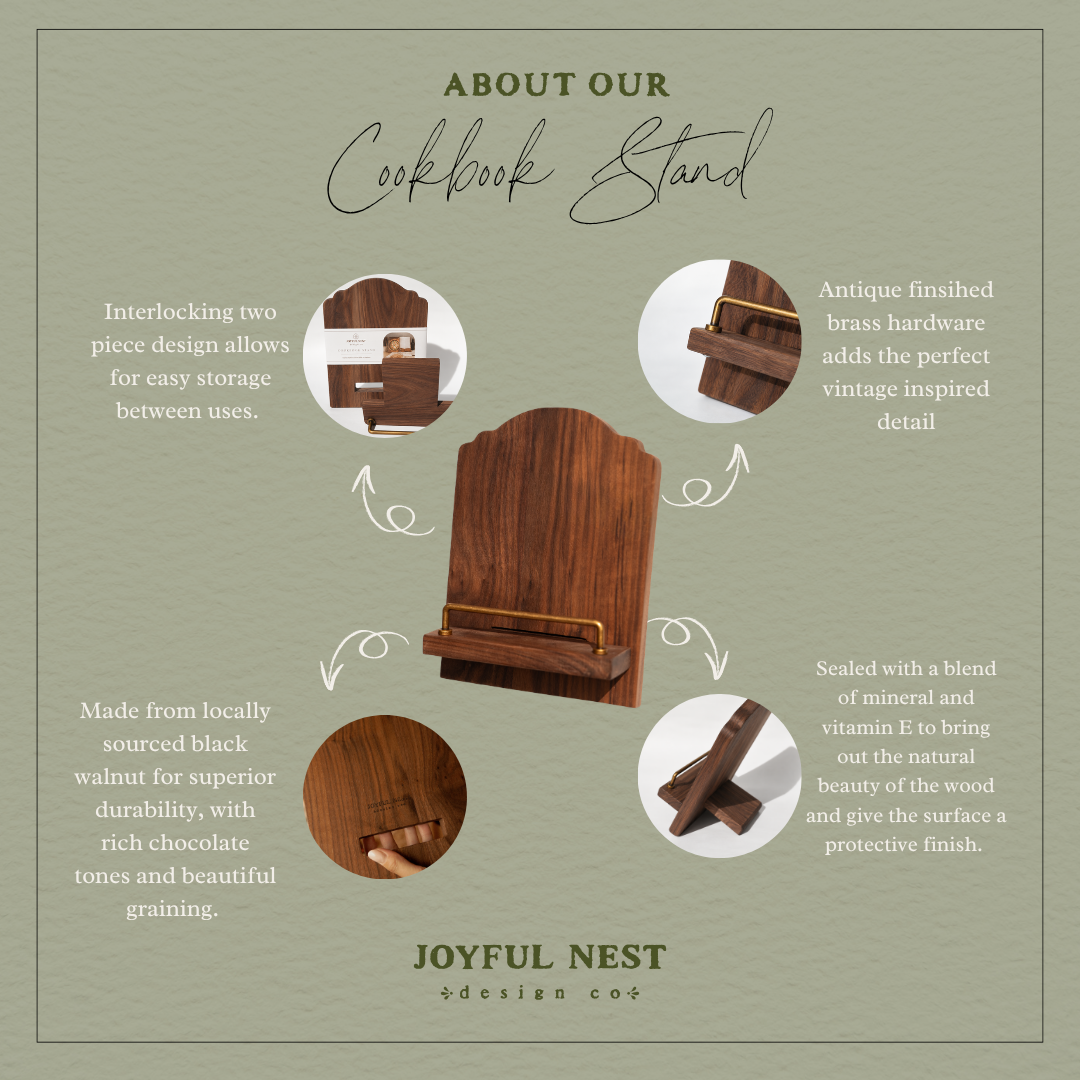 Walnut Cookbook Stand