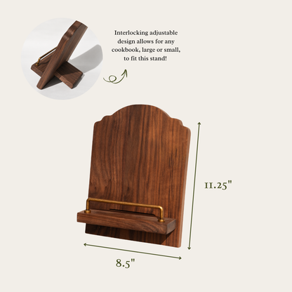 Walnut Cookbook Stand