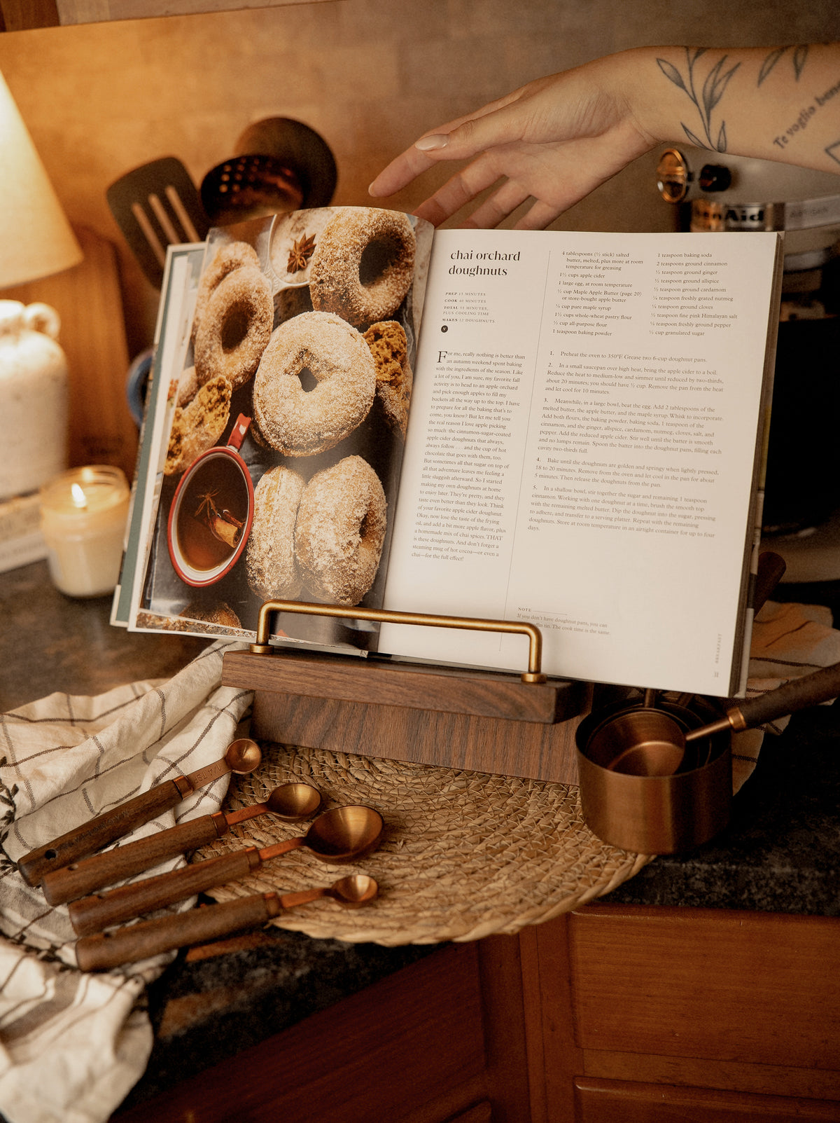 Walnut Cookbook Stand