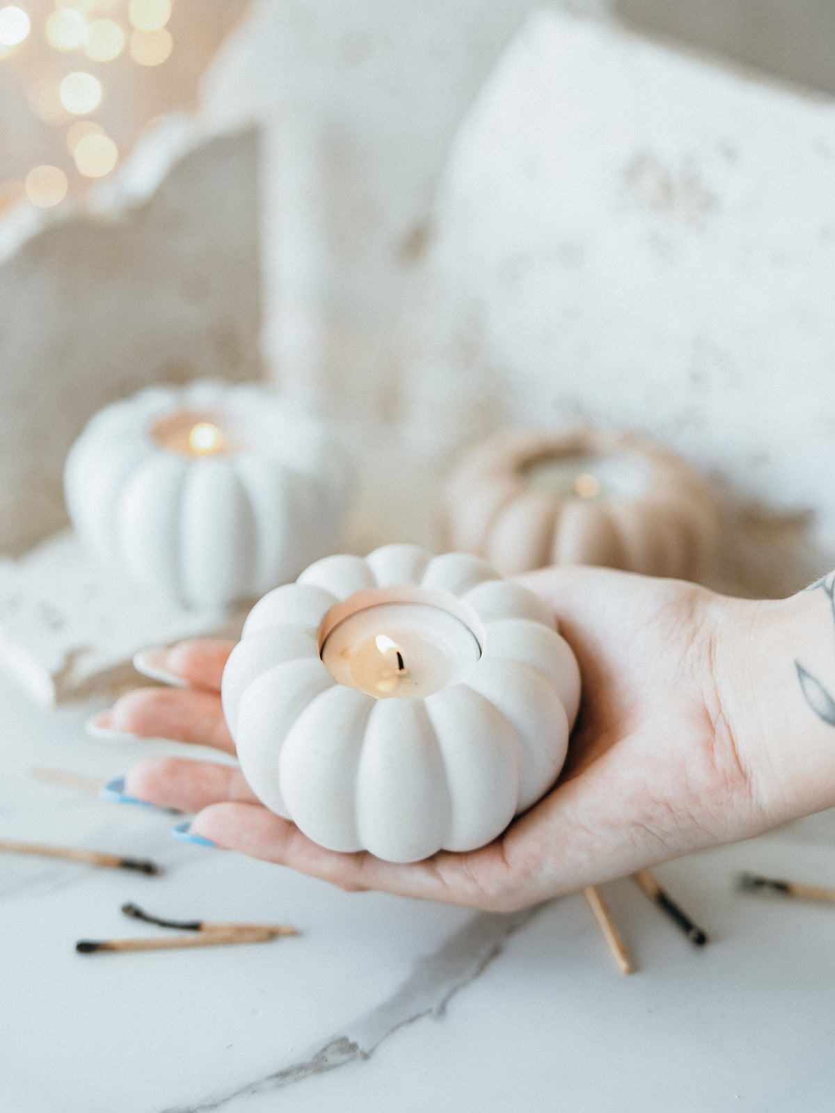 Pumpkin Tea Light Holders