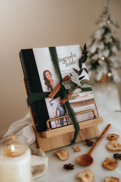 Natural Wood Cookbook Stand