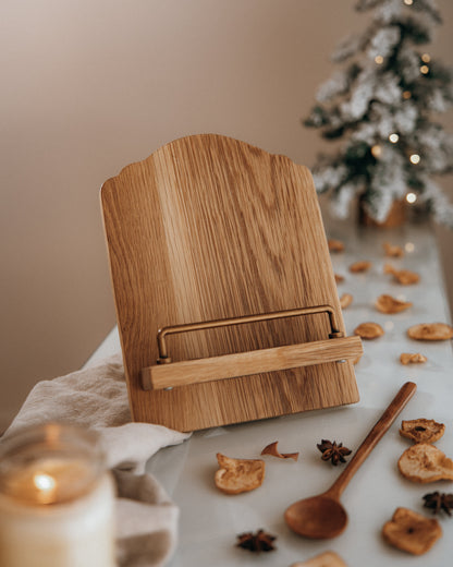 Natural Wood Cookbook Stand