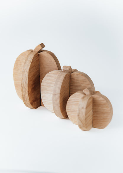 Interlocking Wooden Pumpkins