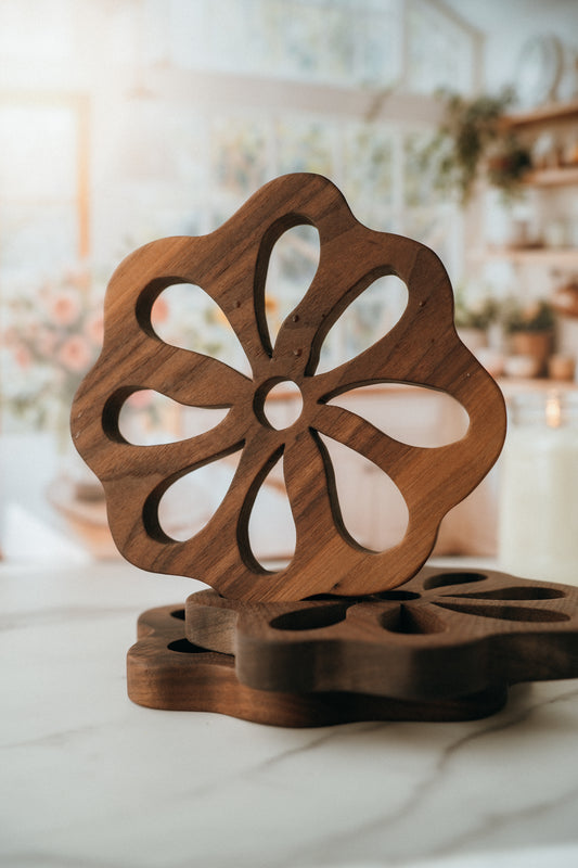 Handcrafted Wooden Trivet - Black Walnut