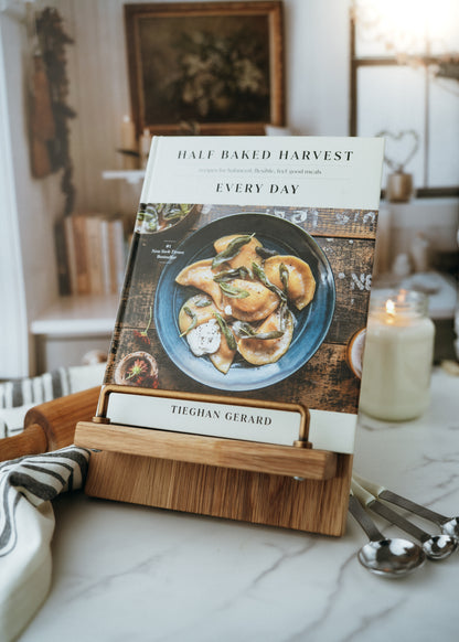 Natural Wood Cookbook Stand
