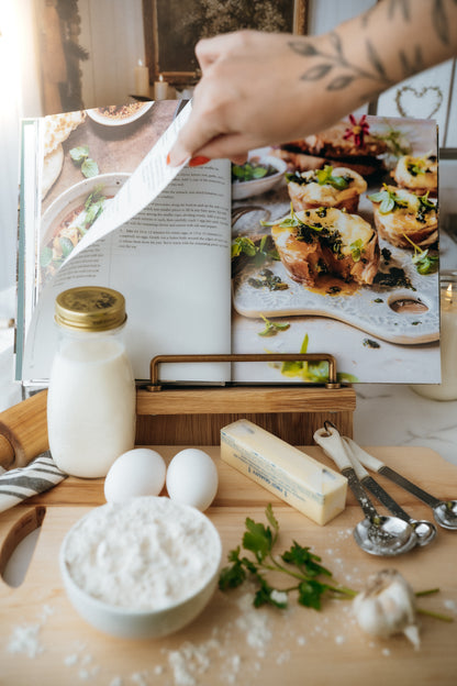 Natural Wood Cookbook Stand