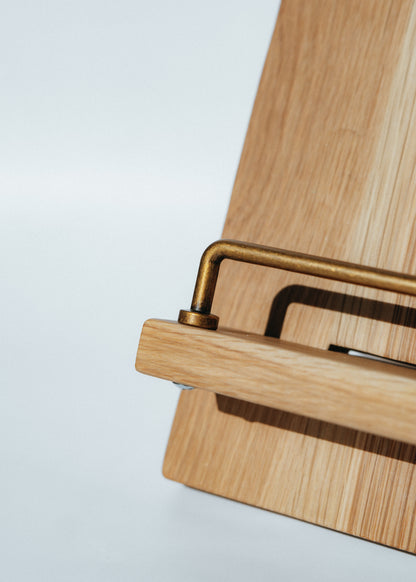 Natural Wood Cookbook Stand