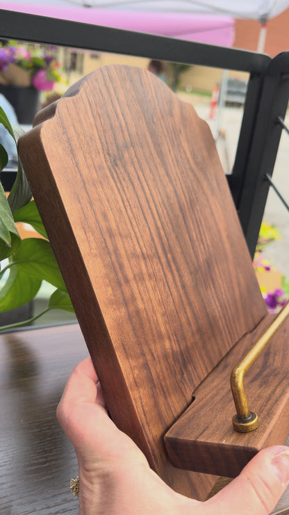 Walnut Cookbook Stand